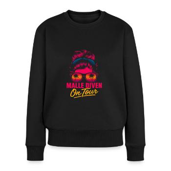 Mallorca Party Spruch Lustig Malle Diven On Tour - Frauen Premium Bio Pullover - Schwarz - Vorne - Julia (174cm)