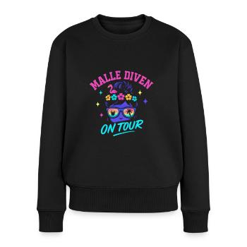 Mallorca Party Spruch Lustig Malle Diven On Tour - Frauen Premium Bio Pullover - Schwarz - Vorne - Julia (174cm)