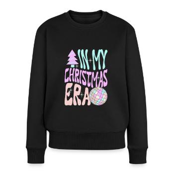 Weihnachten Xmas Spruch In My Christmas Era - Frauen Premium Bio Pullover - Schwarz - Vorne - Julia (174cm)