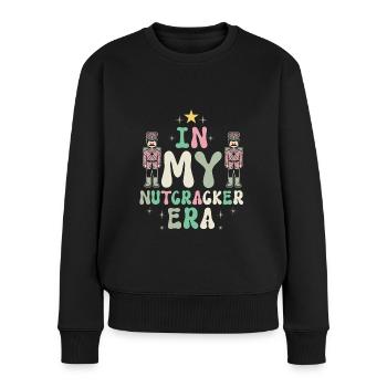 Weihnachten Xmas Spruch In My Nutcracker Era - Frauen Premium Bio Pullover - Schwarz - Vorne - Julia (174cm)