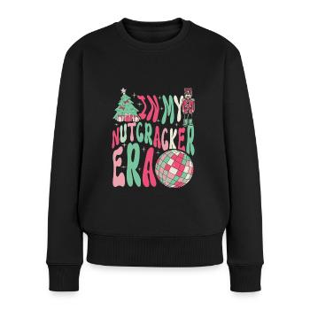 Weihnachten Xmas Spruch In My Nutcracker Era - Frauen Premium Bio Pullover - Schwarz - Vorne - Julia (174cm)