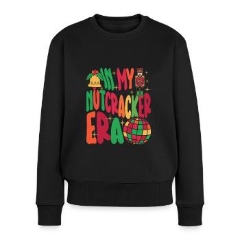 Weihnachten Xmas Spruch In My Nutcracker Era - Frauen Premium Bio Pullover - Schwarz - Vorne - Julia (174cm)