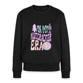 Weihnachten Xmas Spruch In My Nutcracker Era - Frauen Premium Bio Pullover - Schwarz - Vorne - Julia (174cm)
