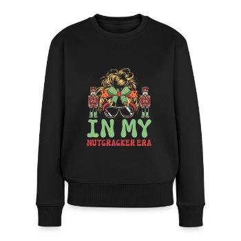 Weihnachten Xmas Spruch In My Nutcracker Era - Frauen Premium Bio Pullover - Schwarz - Vorne - Julia (174cm)