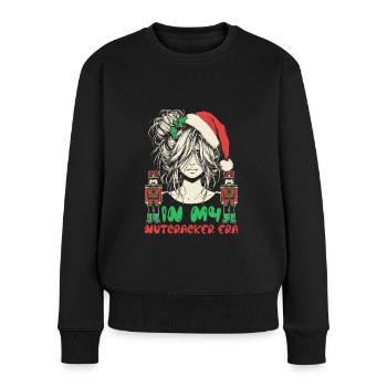 Weihnachten Xmas Spruch In My Nutcracker Era - Frauen Premium Bio Pullover - Schwarz - Vorne - Julia (174cm)
