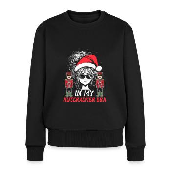 Weihnachten Xmas Spruch In My Nutcracker Era - Frauen Premium Bio Pullover - Schwarz - Vorne - Julia (174cm)