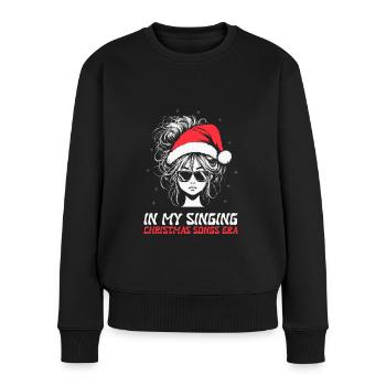 Noël de Weihnachten à l’époque des chansons de Noël chantantes - Pull Premium bio Femme - noir - Devant - Julia (174cm)