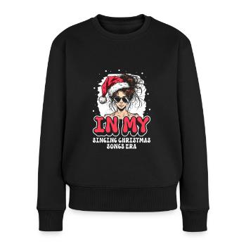 Noël de Weihnachten à l’époque des chansons de Noël chantantes - Pull Premium bio Femme - noir - Devant - Julia (174cm)
