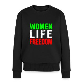 Women life freedom iran - Frauen Premium Bio Pullover - Schwarz - Vorne - Julia (174cm)