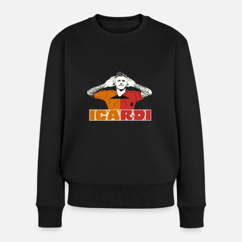 Fußballer Shirt cimbom icardi - Frauen Premium Bio Pullover - Schwarz
