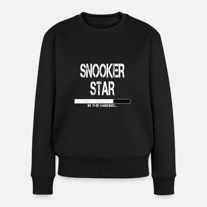 Snooker Star in Bearbeitung Snooker Pool & Billard - Frauen Premium Bio Pullover - Schwarz