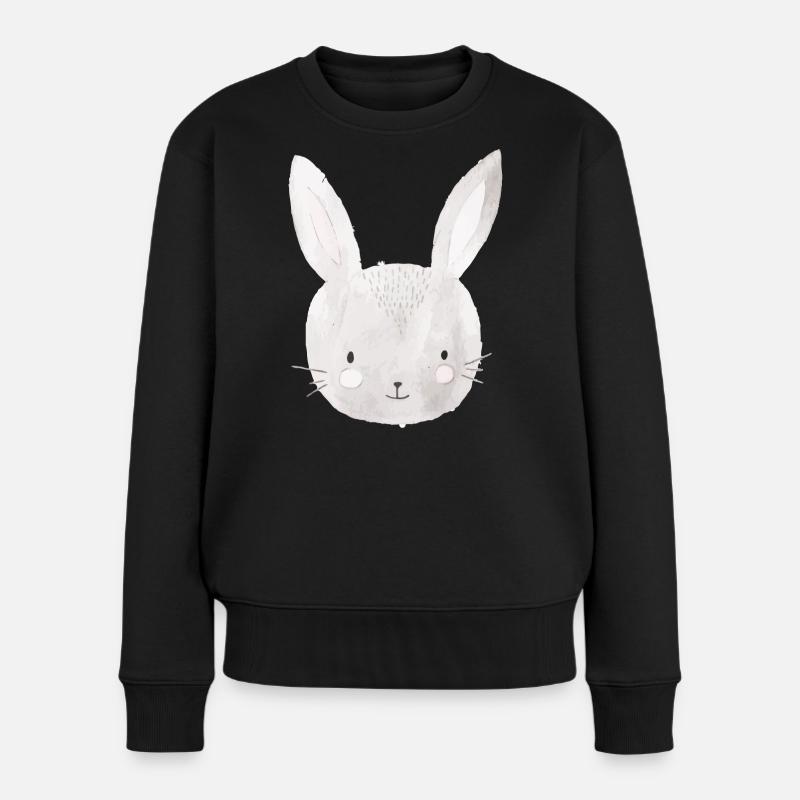 Bunny Rabbit Family Easter bunny - Women's Premium Organic Jumper - black