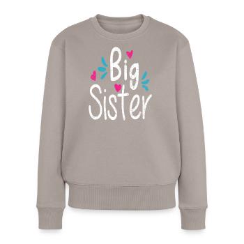 BIG SISTER, the big sister - Women's Premium Organic Jumper - taupe - Front - Julia (174cm)