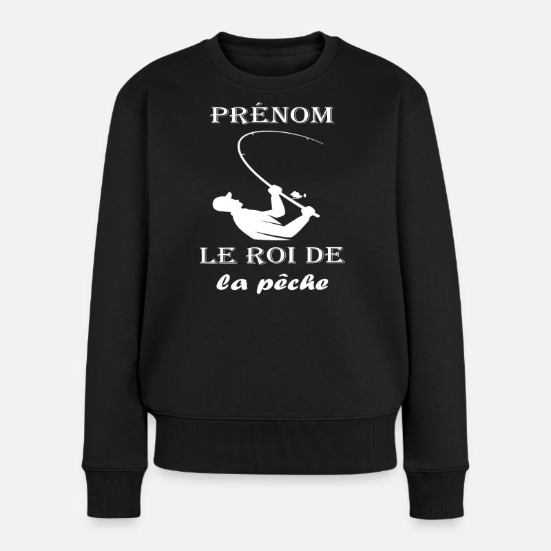 Le roi de la pêche idée cadeau - Pull Premium bio Femme - noir