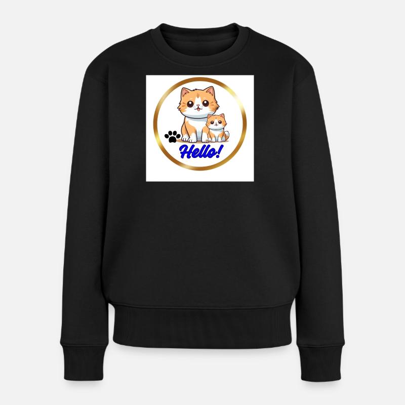 Hallo - Frauen Premium Bio Pullover - Schwarz