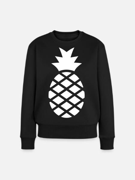 Süße Ananas - ein tropisches Geschenk - Frauen Premium Bio Pullover - Schwarz