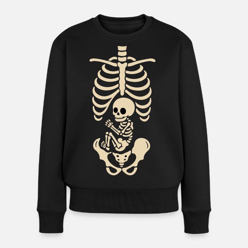 Squelette de maternité - Pull Premium bio Femme - noir