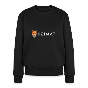 Heimat Rotfuchs geometric Designs - Frauen Premium Bio Pullover - Schwarz - Vorne - Julia (174cm)