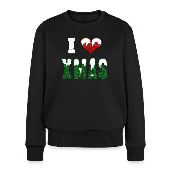 I Love XMAS - Christmas - Women's Premium Organic Jumper - black - Front - Julia (174cm)