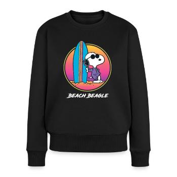 Peanuts Snoopy Beach Beagle - Women's Premium Organic Jumper - black - Front - Julia (174cm)