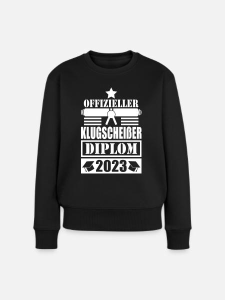 Diplom Abschluss 2023 offizieller Klugscheißer - Frauen Premium Bio Pullover - Schwarz