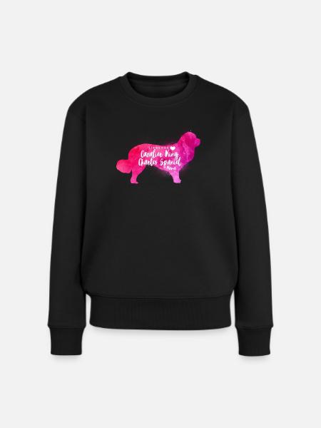 Cavalier King Charles Spaniel Mama - Frauen Premium Bio Pullover - Schwarz