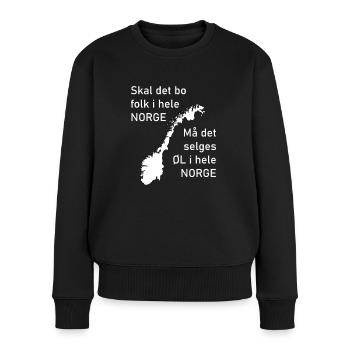 Toute la Norvège - Pull Premium bio Femme - noir - Devant - Julia (174cm)