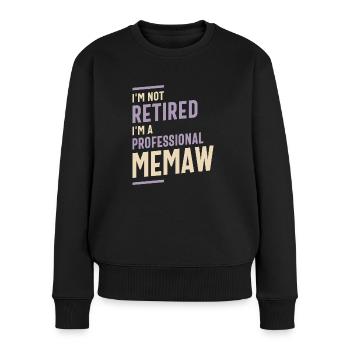 Funny Memaw - Women's Premium Organic Jumper - black - Front - Julia (174cm)