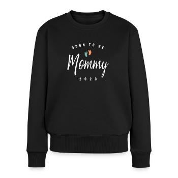 Womens Mom Soon To Be Mommy 2023 Mother Pregnant - Women's Premium Organic Jumper - black - Front - Julia (174cm)