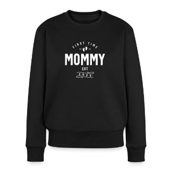 First Time Mommy 2023 Soon To Be Mom Pregnancy - Women's Premium Organic Jumper - black - Front - Julia (174cm)