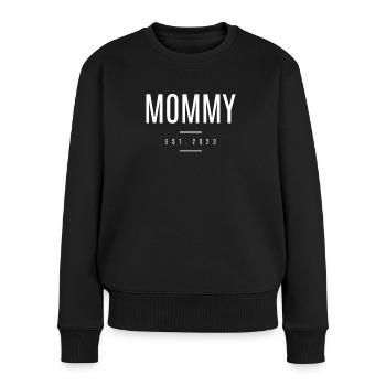 Mommy Est. 2023 Promoted To Mom Mother's Day Mom - Women's Premium Organic Jumper - black - Front - Julia (174cm)