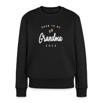 Soon To Be Grandma 2023 Grandmother Pregnancy - Women's Premium Organic Jumper - black - Front - Julia (174cm)