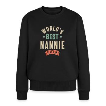 La meilleure nounou du monde - Grand-mère - Pull Premium bio Femme - noir - Devant - Julia (174cm)