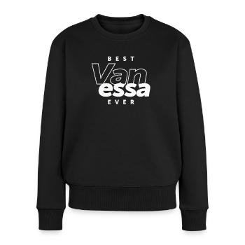 Die beste Vanessa aller Zeiten - Name Vanessa - Frauen Premium Bio Pullover - Schwarz - Vorne - Julia (174cm)