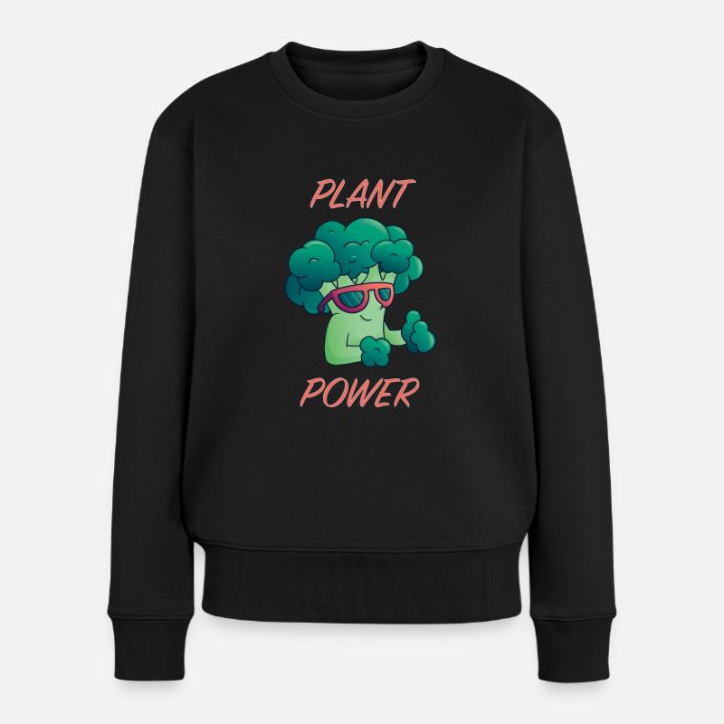 Chemises végétaliennes cool, végétariens, athlètes de force - Pull Premium bio Femme - noir