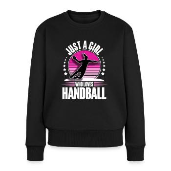 Handball Handball Joueur de handball féminin - Pull Premium bio Femme - noir - Devant - Julia (174cm)