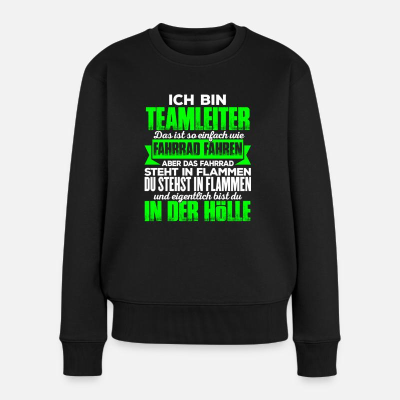 TEAMLEITER - Hölle - Frauen Premium Bio Pullover - Schwarz