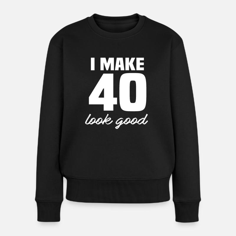 40 years - Women's Premium Organic Jumper - black