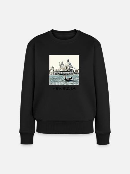 Venezia - Frauen Premium Bio Pullover - Schwarz