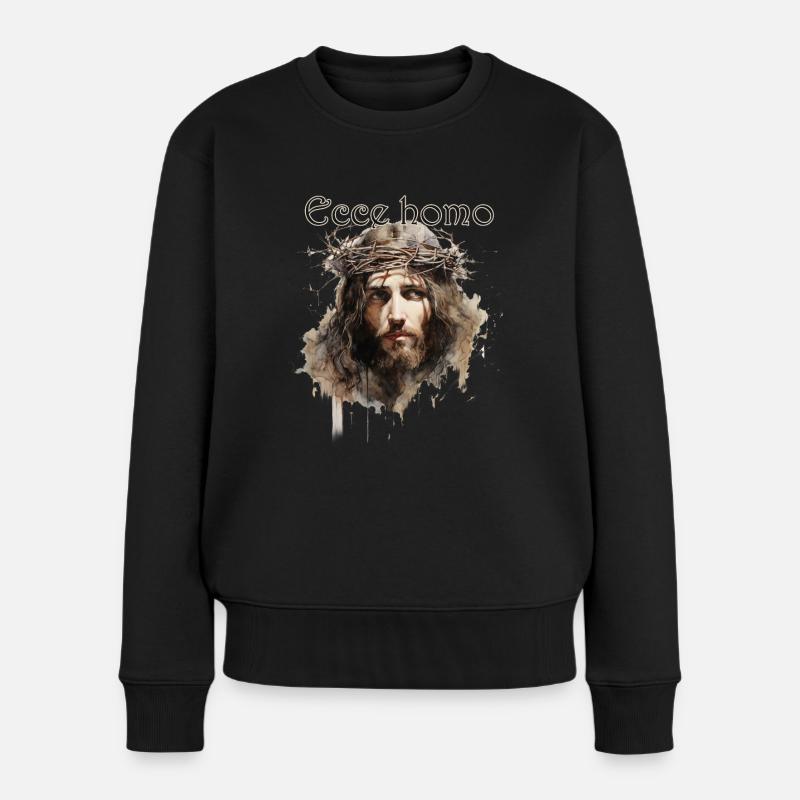 Ecce Homo - Women's Premium Organic Jumper - black