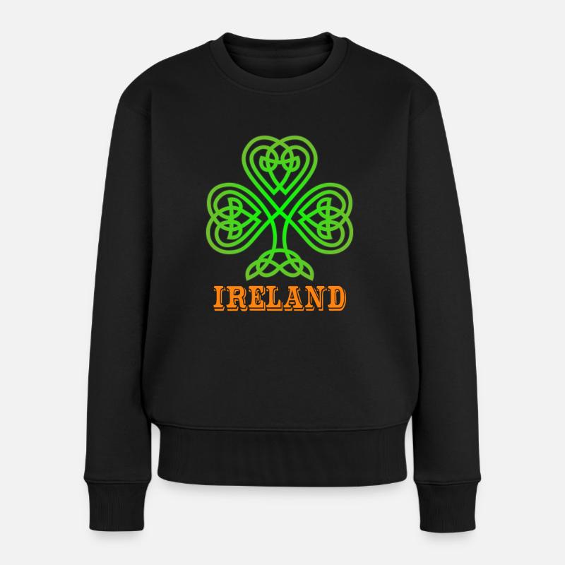 IRELAND - Irlande - Pull Premium bio Femme - noir