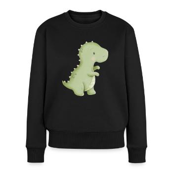 Dino Baby - Frauen Premium Bio Pullover - Schwarz - Vorne - Julia (174cm)