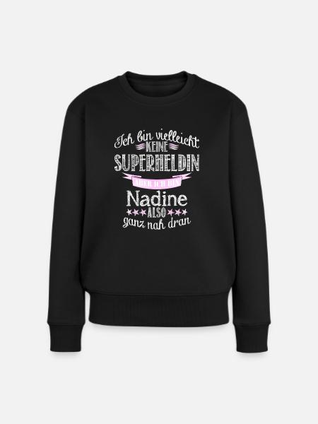 nadine - Frauen Premium Bio Pullover - Schwarz