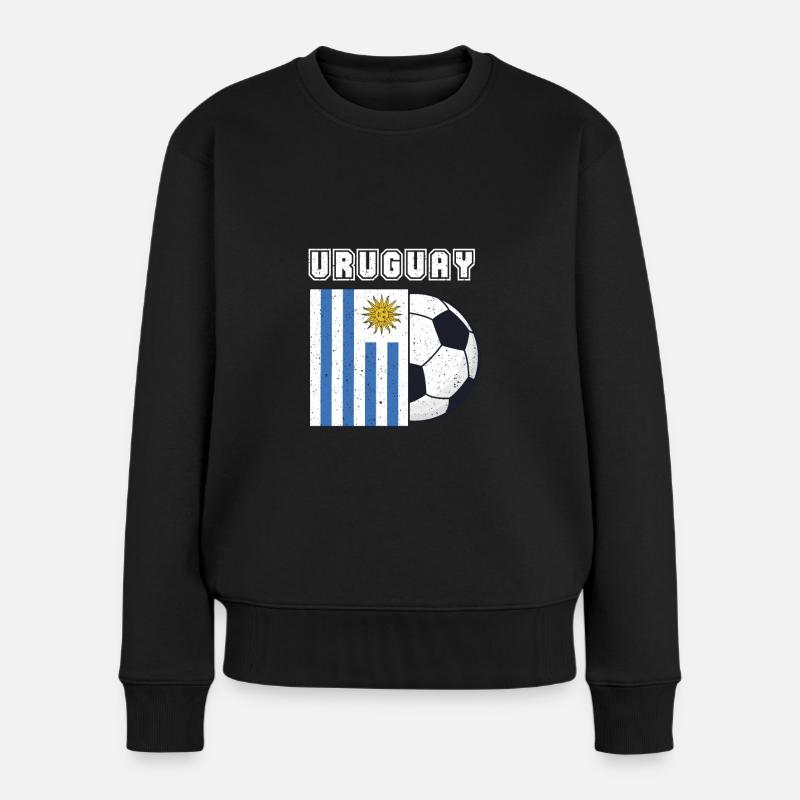 Uruguay-fußball-team-flaggen-geschenk - Frauen Premium Bio Pullover - Schwarz