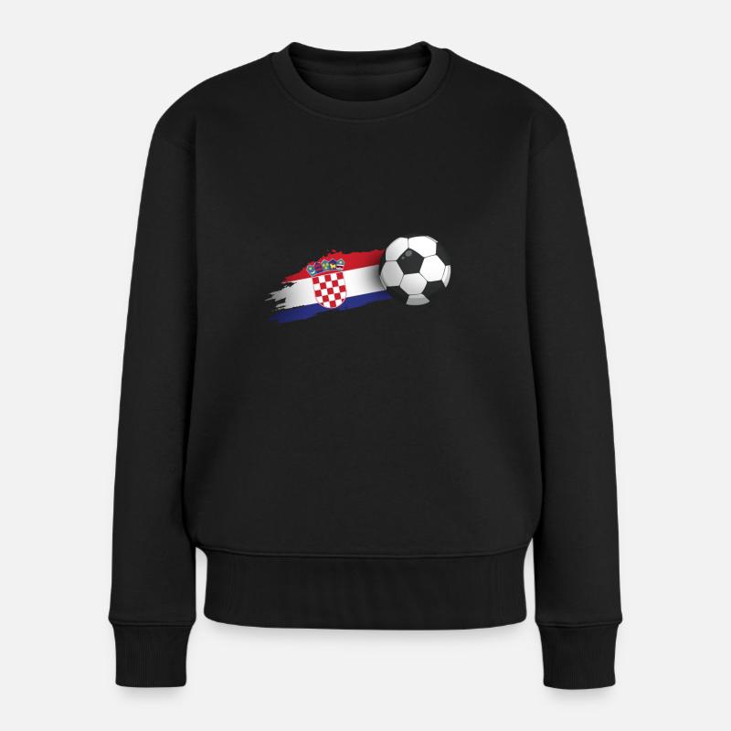 Kroatien-fußball-geschenk - Frauen Premium Bio Pullover - Schwarz
