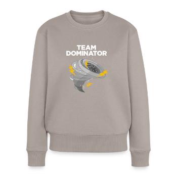 Tornado - Frauen Premium Bio Pullover - Taupe - Vorne - Julia (174cm)