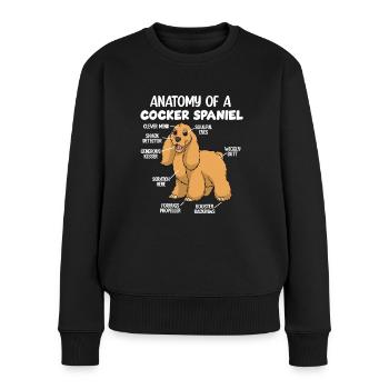 Anatomie d’un cocker - Pull Premium bio Femme - noir - Devant - Julia (174cm)