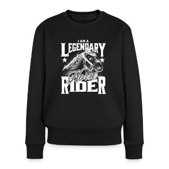 Sport équestre légendaire Rider Horse Pony - Pull Premium bio Femme - noir - Devant - Julia (174cm)