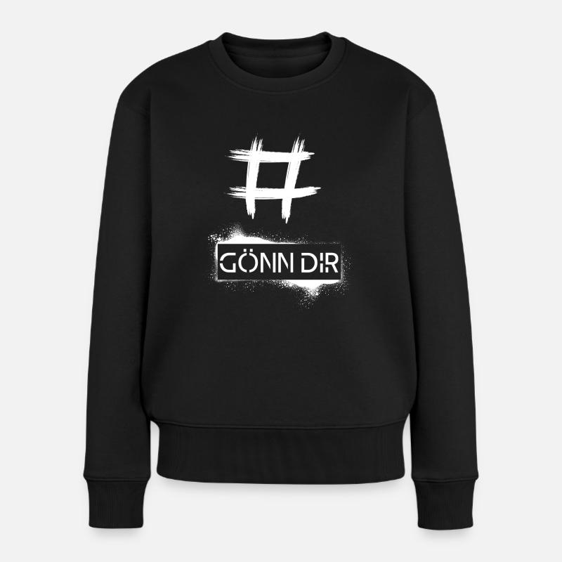 GÖNN DIR - Frauen Premium Bio Pullover - Schwarz