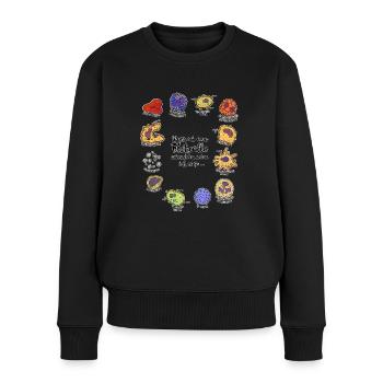 Wenn ich eine Blutzelle wäre ... - Frauen Premium Bio Pullover - Schwarz - Vorne - Julia (174cm)